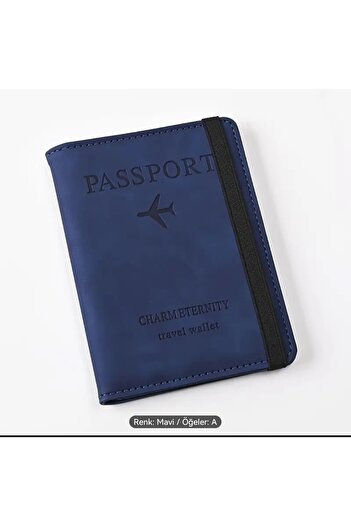 ORGANICYOU Yiwu Rfid Blocking Travel Passport Holder – Stylish Synthetic Leather Wallet with Adjustable Strap