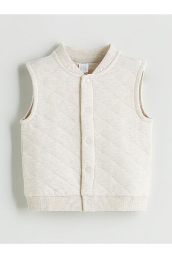 LC Waikiki Lcw Baby College Collar Quilted Baby Boy Vest