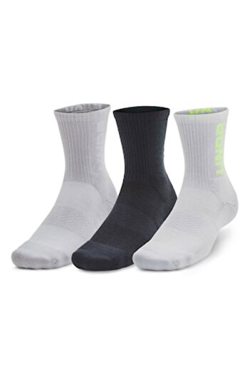 Under Armour , Set de sosete lungi unisex pentru antrenament - 3 perechi, Alb murdar, XL