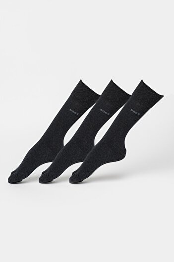 BOSS , Set of long socks - 3 pairs, Black melange, Size 43-46