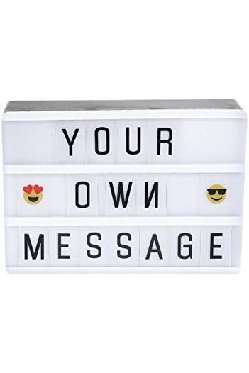 HALAMODO Cinema Light Box with Letters, USB or Battery Operated LED Lamp, Size A6