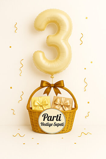 parti hediye sepeti Number Cream Foil Balloon 34 Inch 76-82 cm