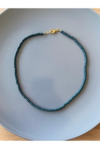 dela otantik Handmade Glass Pearl Colorful Minimal Authentic Necklace - Ethnic Bohemian Simple Beaded Bijoux Jewelry