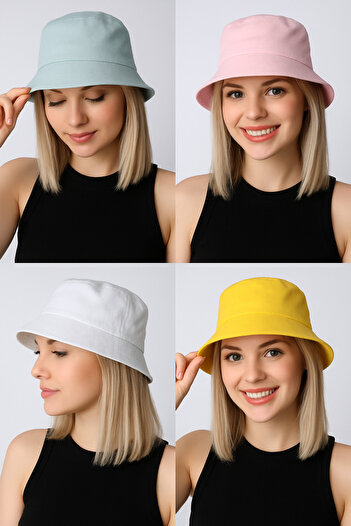 Kutcha Accessories Unisex Cotton Bucket Hat - Colorful Summer Bucket Hat