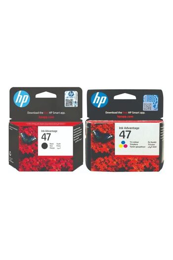 HP Pack of 2 47 Original Ink Advantage Cartridge (6ZD61AE + 6ZD21AE) Black/Tricolor