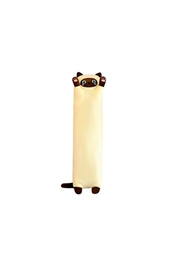 OEM Plush toy pillow, British cat, vernil/beige, 80 cm