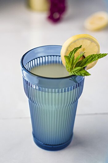 HSDemirci Acrylic Navy Blue Single Long Glass & Water Soft Drink Glass 400 ml (Not Glass)