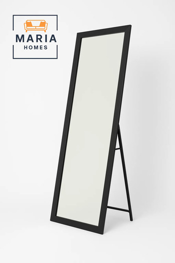 MARIA HOMES Full-Length Standing Mirror with Sleek Black Frame