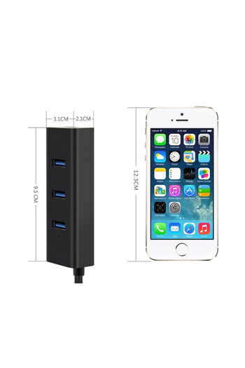 OEM Hub USB 3.0 cu 4 porturi, splitter USB BOMSTOM, 1,2 m, negru