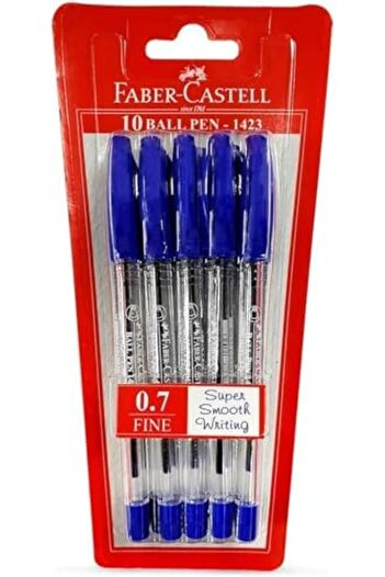 Faber Castell FABER-CASTELL 1423 BALL PEN 0.7MM BOX OF 10PC BLUE