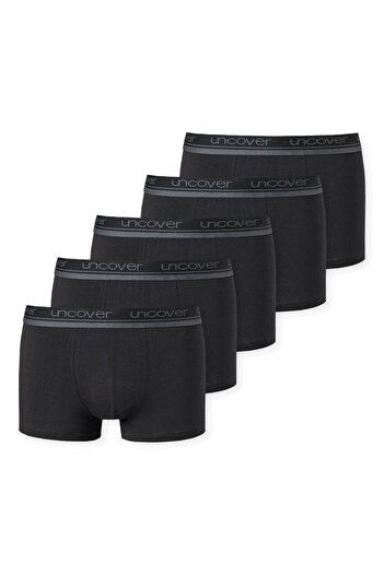 uncover by Schiesser Herren Boxershorts, 5er Pack - Shorts, Single Jersey, einfarbig