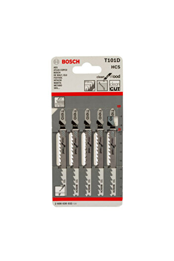 Bosch 5-Piece T101D Fine Wood Jigsaw Blade