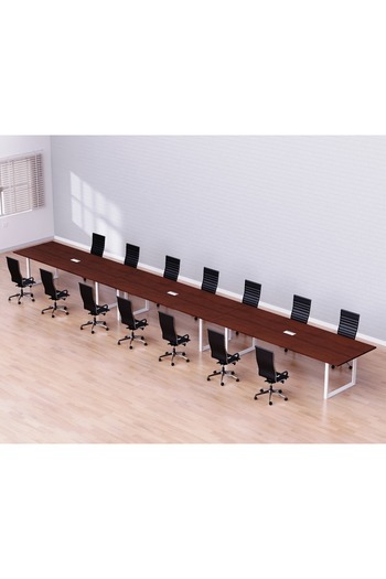 Mahmayi Vorm 136-60 Modern Conference-Meeting Table for Office, Home-(14 Seater, Apple Cherry)