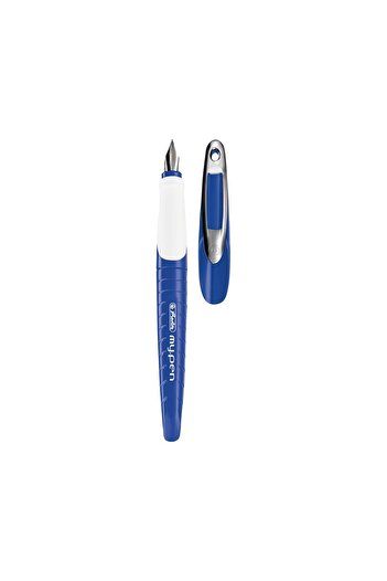 Herlitz Stilou My.pen, Culoare Albastru/Alb, Material Plastic/Rășină, Peniță, Pentru stângaci, Ambalaj blister