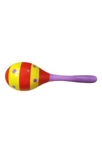 Star Master Musical Instrument for Children, Wooden Maracas, Purple, 18.5 cm