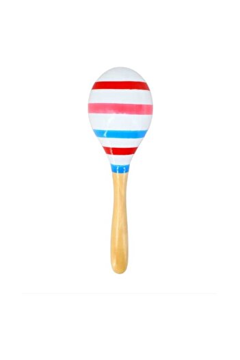Star Master Musical Instrument for Kids, Wooden Maracas, White, 18.5 cm