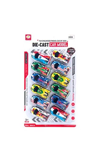 OEM Set masinute aliaj, multicolore, 12 bucati, diverse modele