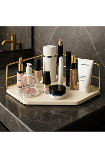 Okay Makeup Organizer Shelf |   Stainless Steel Organizer – Kitchen, Bathroom, Living Room, Study Desk