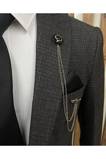 BYBEYEMS GİYİM L Royal Mini Square Vest Suit