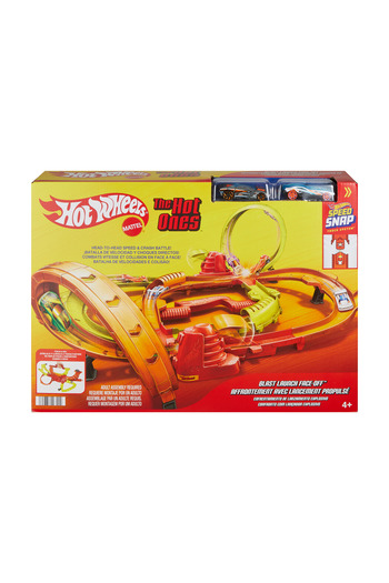 HOT WHEELS Hot Ones Turbo Oyun Parkuru ve 1:64 ölçekli 2 adet oyuncak araba JFH35