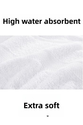 KAYABEY HOME White Bath Towel Shower Body Towel Soft Water Absorbent 100% Cotton Stripe Pattern 70 X 140 cm