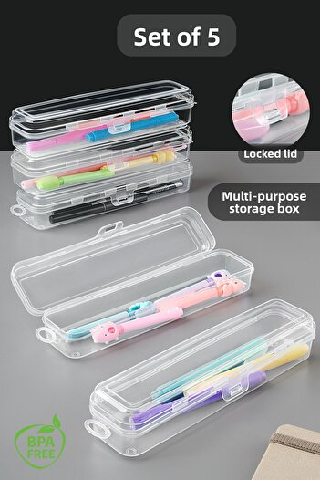 Meleni Home 5 Pcs Pen Storage Case - Travel Type Accessory Organizer Organizer Storage Carrying Container