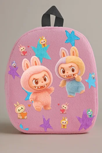 Oxlade Labubu Designed Printed Children's Bag School Nursery and Preschool 27 cm Size