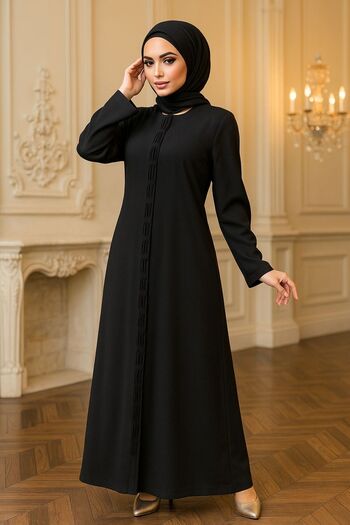 Neva Style Детальний чорний хіджаб Abaya 20050s