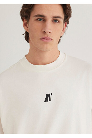 Mavi Graues T-Shirt mit Pro-Logo, lockere Passform / lockere, entspannte Passform 0612745 -70057
