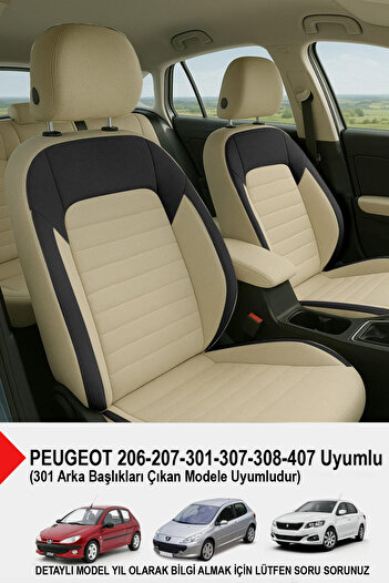 GM-DESIGN Mocha Taytüyü Car Seat Cover (Peugeot 206-207-208-306-307-407 Compatible)