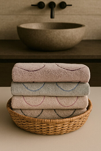 bornoz dünyası 100% Organic Cotton 50 X 70 Authentic Towel Bathroom and Sink Mat