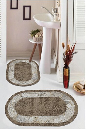 Aldora Oval Bath Mat Set