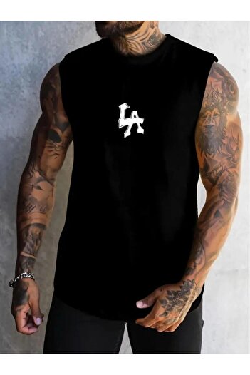 Shine Stone Men's Comfortable Fit Printed Sleeveless Oversize Undershirt