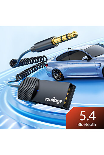 Voultage Bluetooth 5.4 Aux Kablosuz Araç Ses Dönüştürücü Kiti