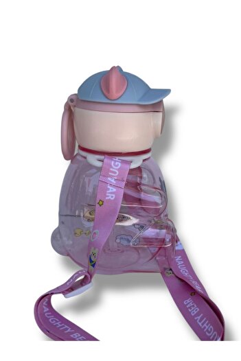 madam gold Transparent Teddy Bear and Hat Water Bottle New Model 5 Colors