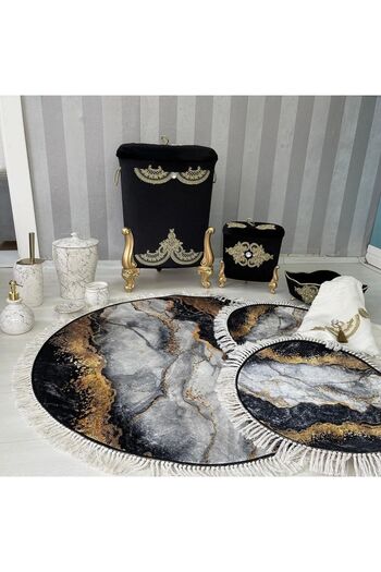 Aldora Multi Non-Slip Base 3-Piece Bathroom Mat Set 250-00