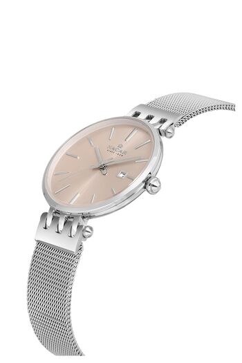 Nacar Silver Women's Wristwatch Nc34-390506-Agm