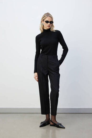 BE BLUE Black Classic Cut Pants