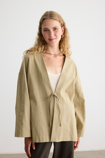 BE BLUE Sand Textured Kimono
