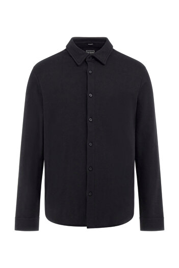 Guess Cămașă neagră pentru bărbați M4BP27KBC71JBLK LS SKYLER KNIT SHIR