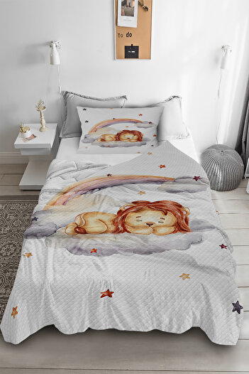 Bebişim Halı Cute Lion Single Pique with Pillowcase