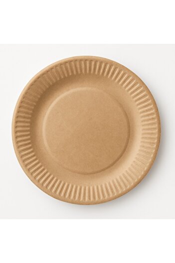 Kraft Organik Kağıt Tabak 18cm (15ADET)