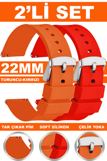 Trendburada 22mm Fossil-Welder-Wesse-Casio-Armani-Omega-Seiko-Tissot Watch Compatible Leather Silicone Watch Band