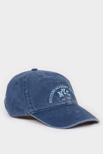 DeFacto Boy's Embroidered Jean Cap Hat D5313A825Sm
