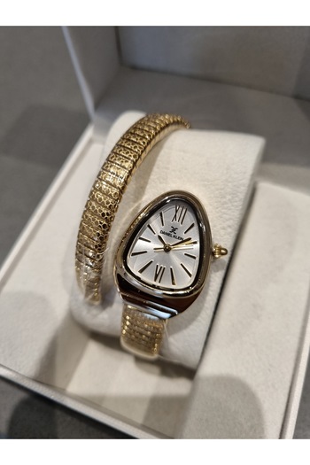 Daniel Klein DK YENİ YILAN MODELİ Gold Çelik Bilezik Kadın Kol Saati+ Hediye Bileklik