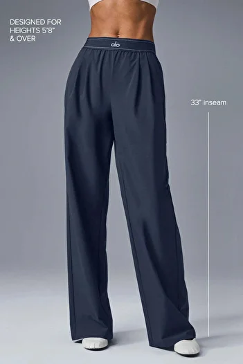 VibeGaia Loose Cut Navy Blue Trousers
