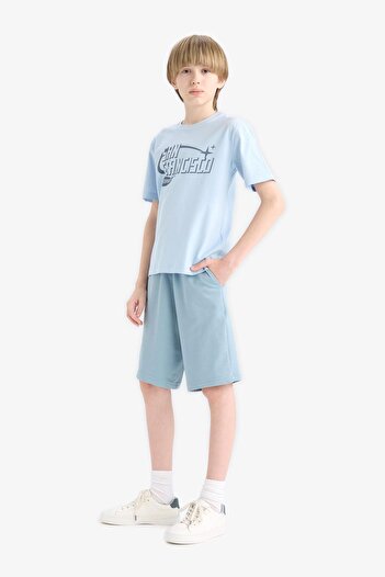 DeFacto Boy's Elastic Waist Basic Plain Shorts B5867A825Sm