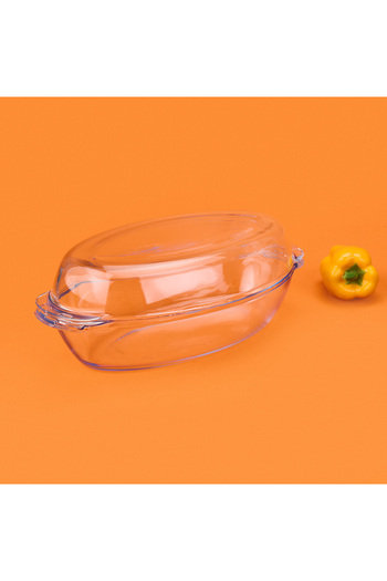 Masterchef Twin Heat Resistant Oval Glass Cookware Set - Transparent