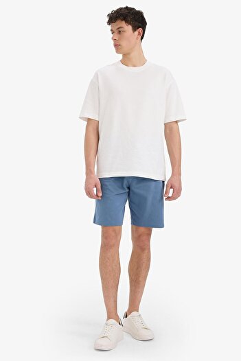 DeFacto Slim Fit Slim Fit Basic Straight Bermuda Shorts with Pockets W1105Az24Sm