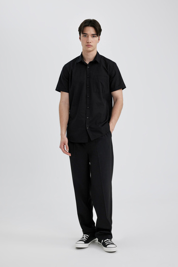 DeFacto Cămașă Slim Fit Basic cu mânecă scurtă